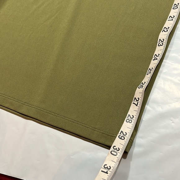 LISA RINNA OLIVE GREEN PULL ON CARGO PANTS WIDE LEG knit Flowy stretch waist Med - Picture 3 of 12